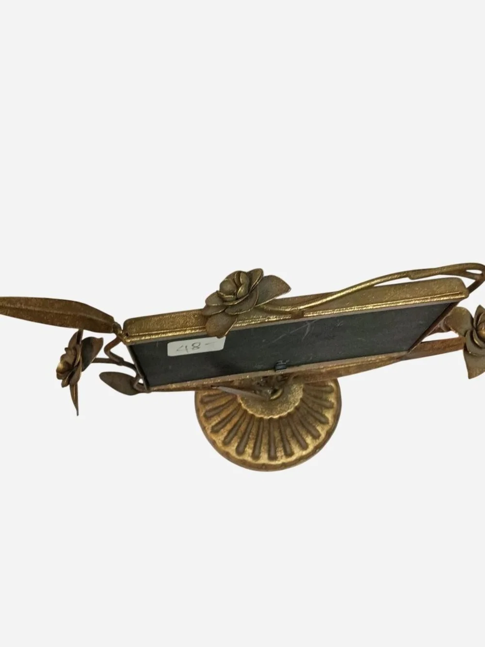 Floral Metal Photo‎ Frame Stand - Gold